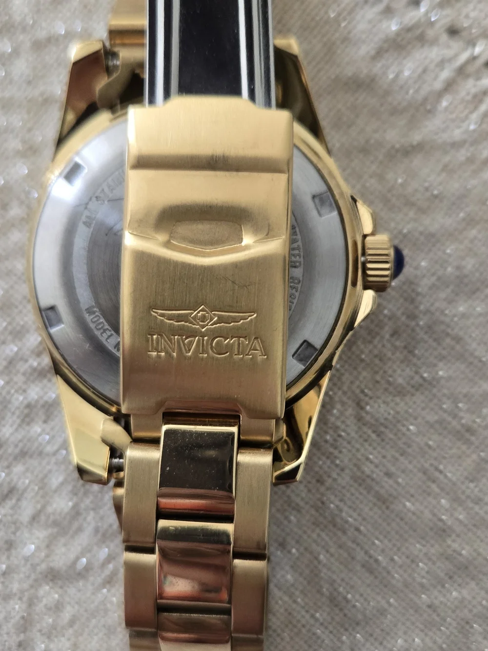 Invicta Women's Gold Crystal Accent Bracelet Watch